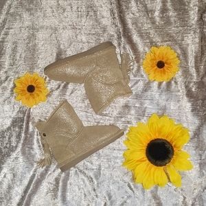 Bearpaw Gold Suede Boots